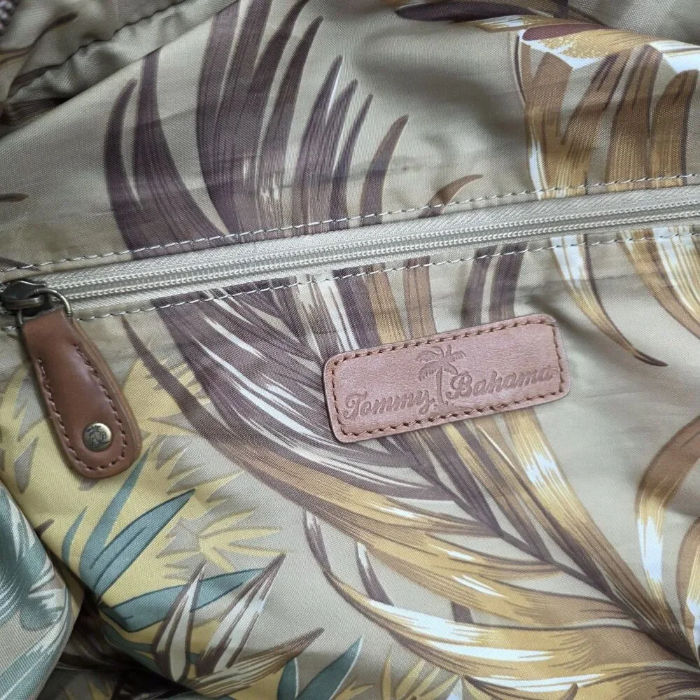 Tommy Bahama Weekender Canvas Paradise Embroidered Carry On Duffle Bag